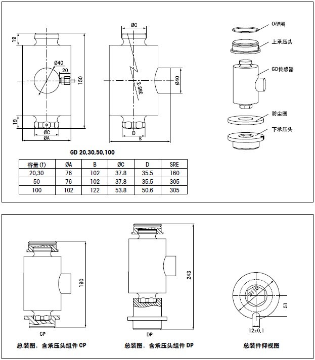梅特勒托利多GD-200稱(chēng)重傳感器